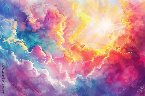 Colorful Cloudscape Generative AI