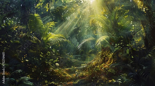 Amazonian Sunrise A Glimpse of the Tropical Paradise Generative AI