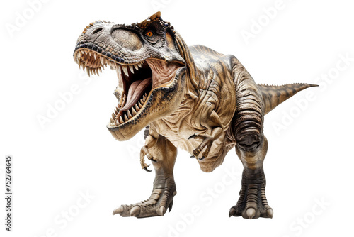 Fierce T-Rex on transparent background, © AIstudio1