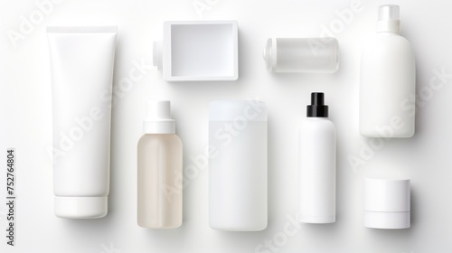 Assorted Skin Care Products on White Surface © Muhammad_Waqar