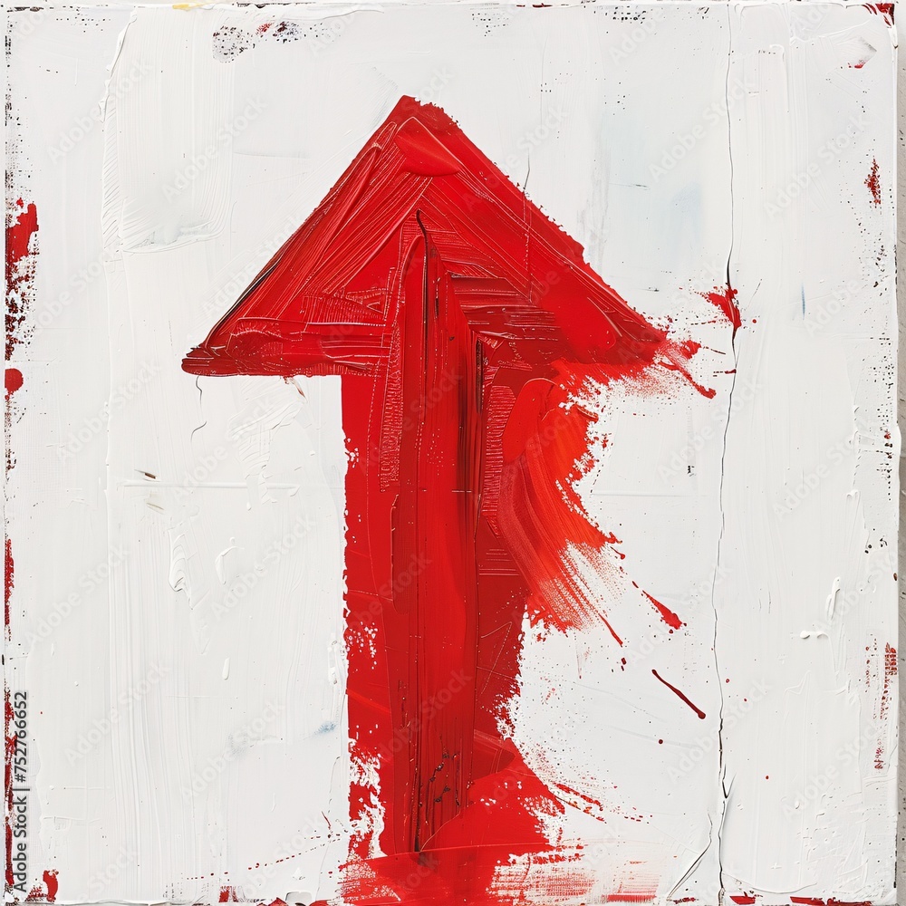 Red Arrow Pointing Upwards A Symbol of Progress and Growth Generative ...