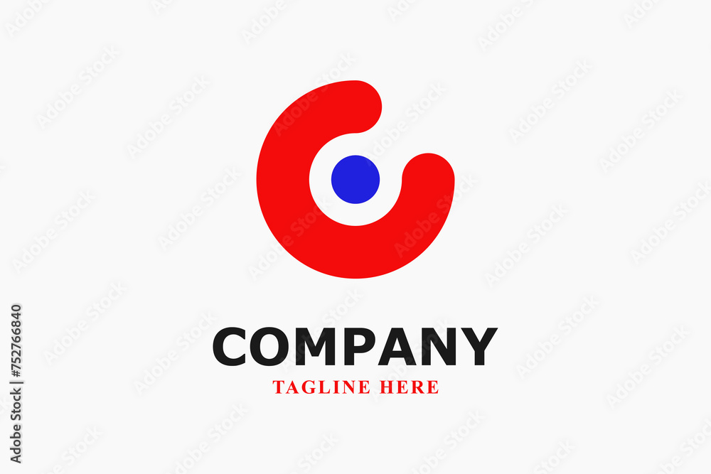 Fototapeta premium letter c bubble minimal logo