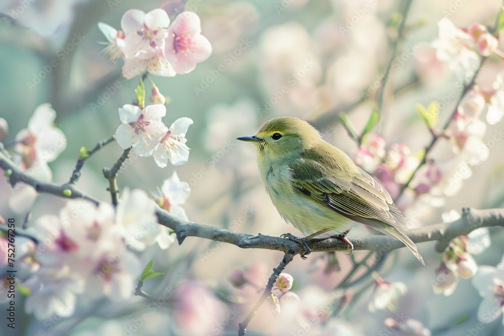 Bird in Blossom Generative AI