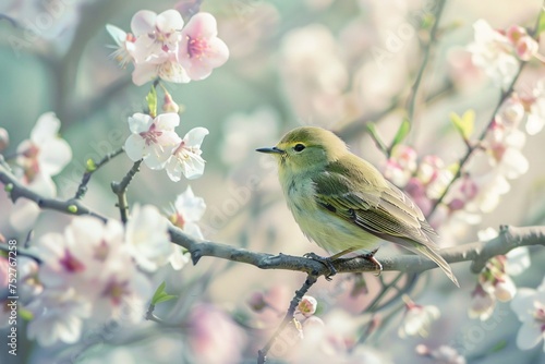 Bird in Blossom Generative AI