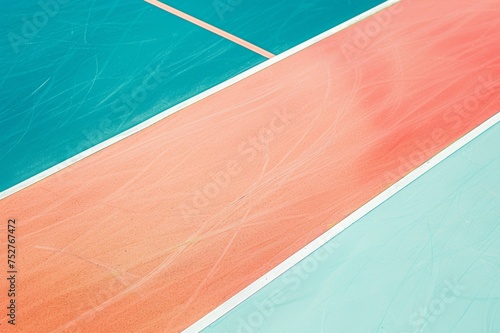 Cancha de tenis aesthetic, póster minimalista pista de entrenamiento de deportes en el club photo