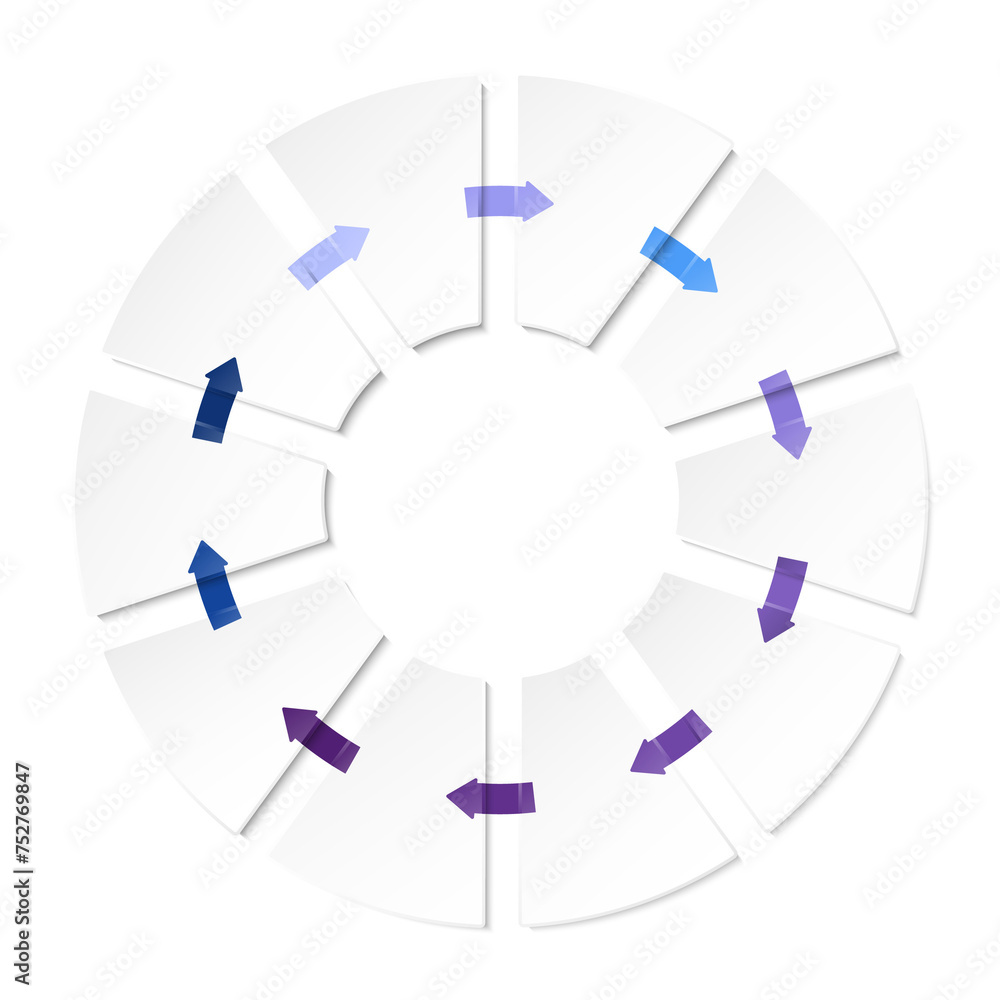 Blue tone circle infographic with 10 steps, process or options. Blue tone circle infographic with 10 steps, process or options.