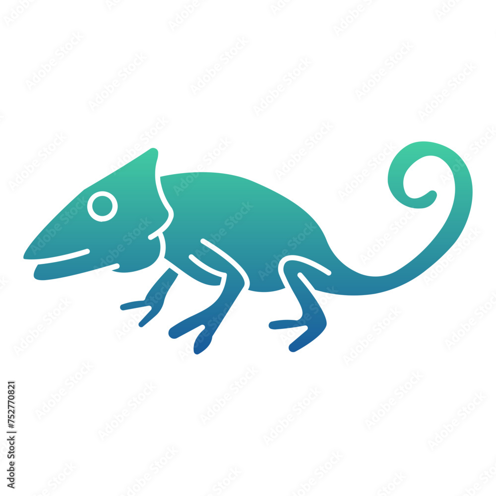 Chameleon Flat Gradient Style Chameleon Flat Gradient Style