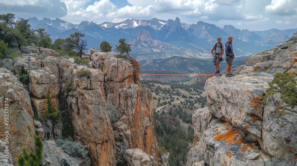 Slackline Balance: Walking the Line Together Slackline Balance: Walking the Line Together