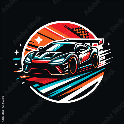 car sport logo concept stylized vector illustration