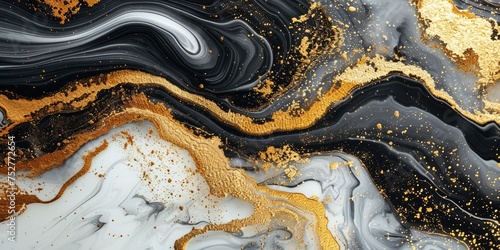 Abstract gold marble background art painting. Generative Ai