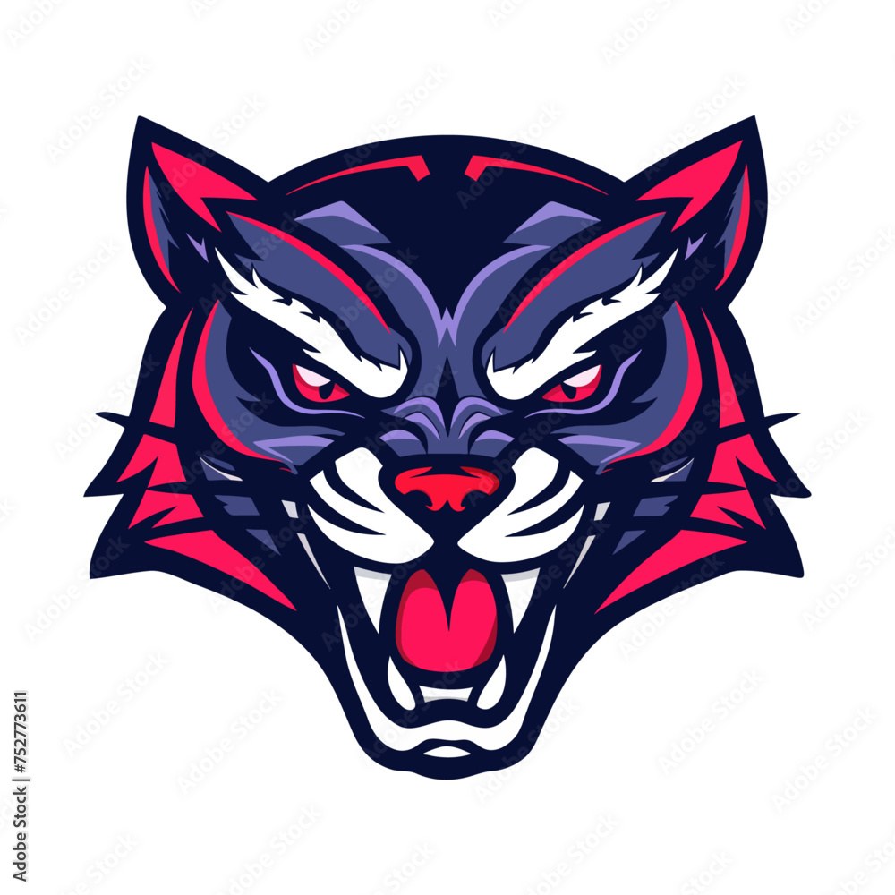 Angry Cougar Mascot Vector Logo