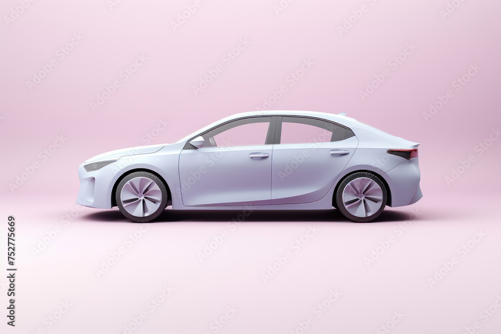 3Drendered modern sedan in stylish pastel perfect for commercial use isolated 3Drendered modern sedan in stylish pastel perfect for commercial use isolated