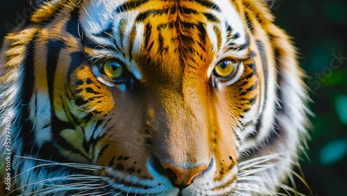 Portrait of Tiger face wildlife   Generative AI