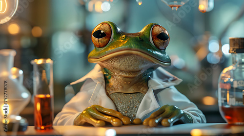 frog in laboratory
