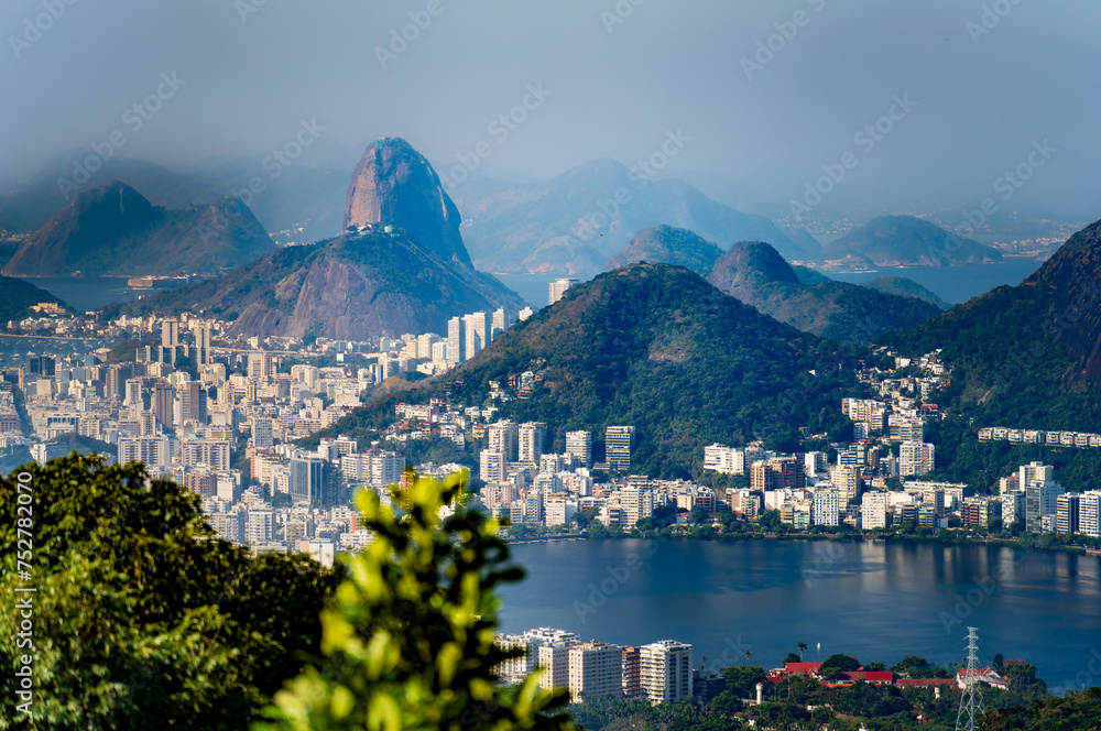 Misty Dusk View of Rio de Janeiro s Lagoa and Sugarloaf Mountain
