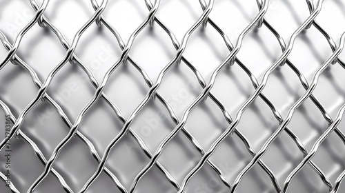 Elegance in Enclosure  Silver Chainlink Fence with Transparent Background