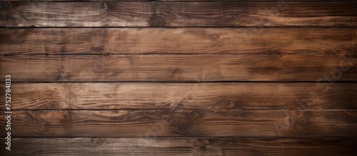 Rustic Wooden Wall Texture with Rich Brown Stain - Organic Background Design