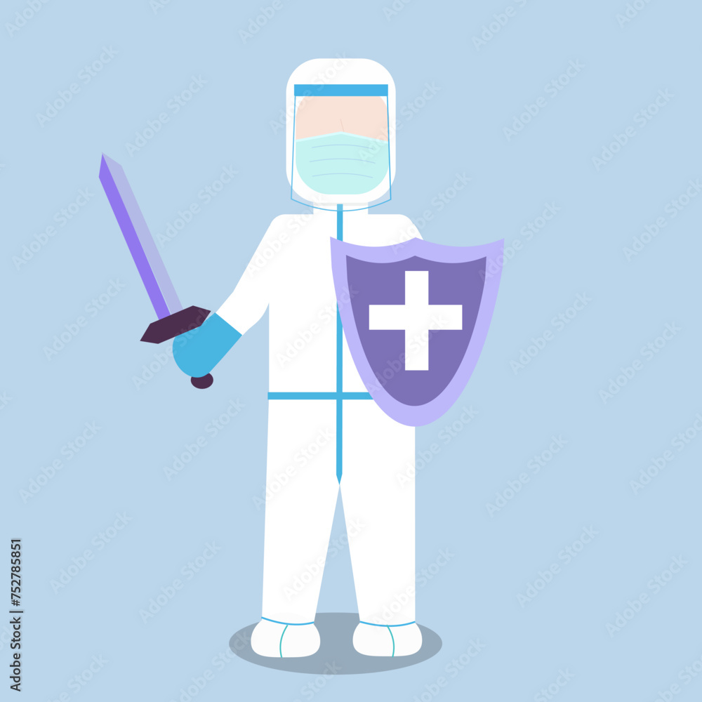 medical wearing personal protective equipment Fight Against viruses and diseases