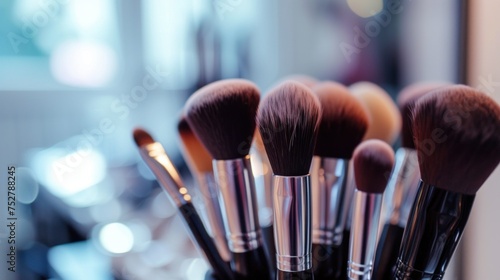 Professional beauty makeup brushes set
