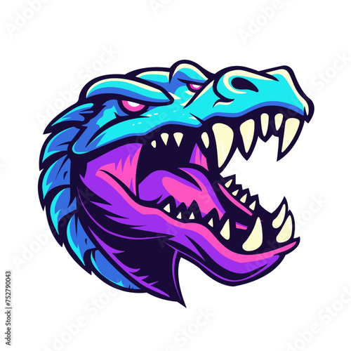 Angry Crocodile Mascot Vector Logo