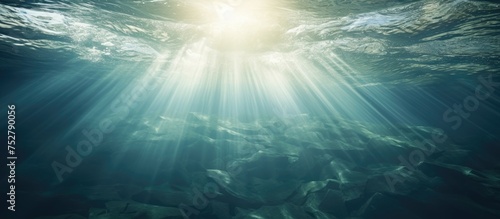Sun's Radiance Pierces Through the Submerged World with Majestic Glow