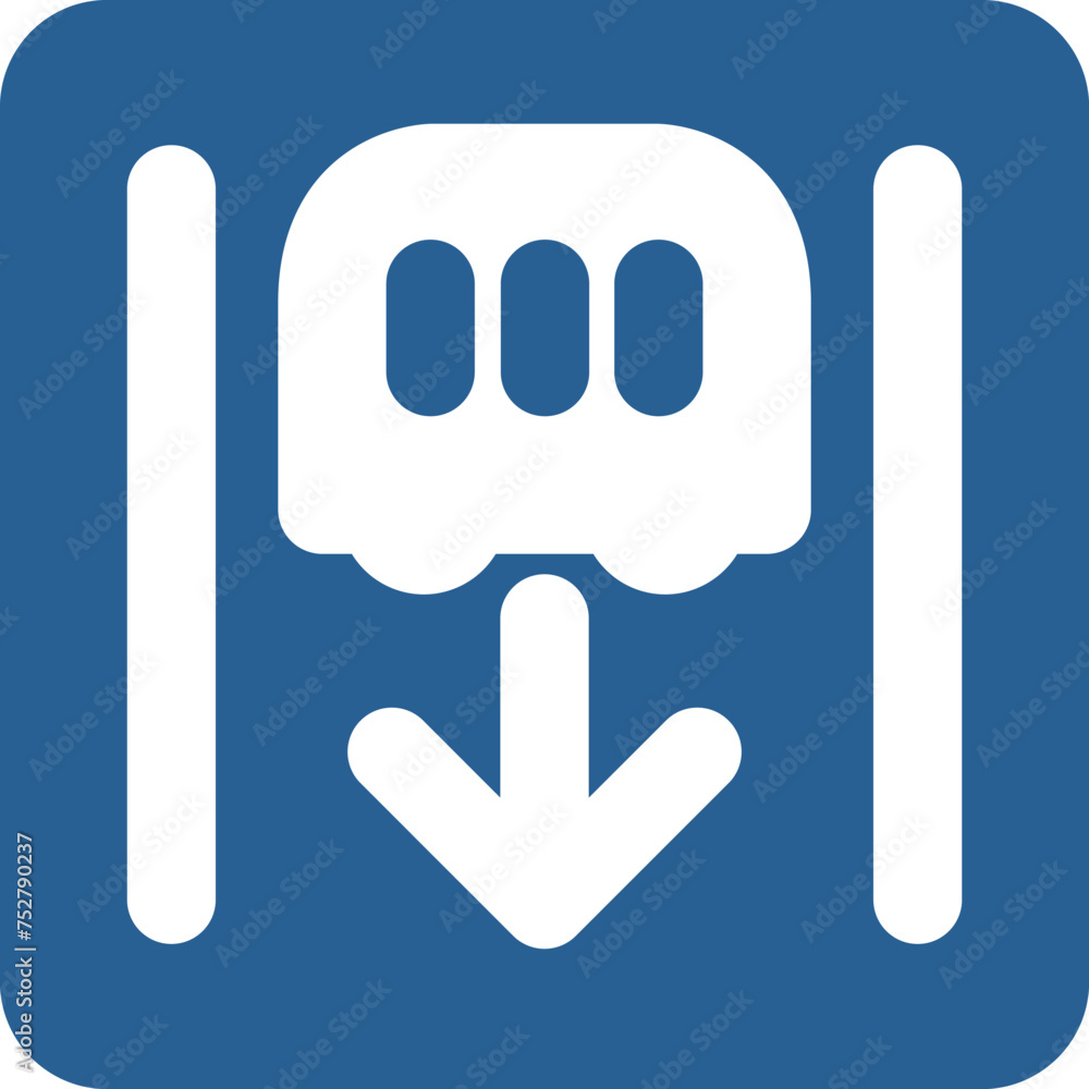 Obraz premium ミニ標識のカラー単品イラスト 専用通行帯