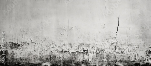 Weathered Urban Charm: Detailed Snapshot of a Peeling Paint Wall in Black and White photo