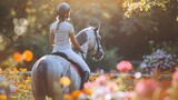 Riding the Flowers A Monthly Event for Equestrian Enthusiasts Generative AI
