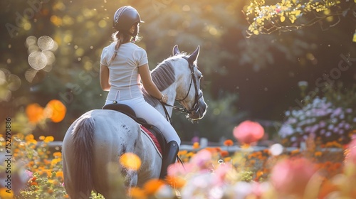 Riding the Flowers A Monthly Event for Equestrian Enthusiasts Generative AI