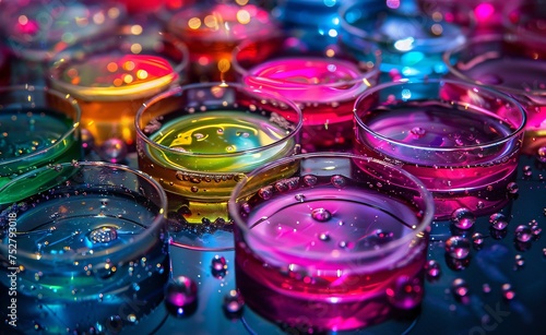 Colorful Bubbles in Glasses A Rainbow of Trends and Monthly Events Generative AI