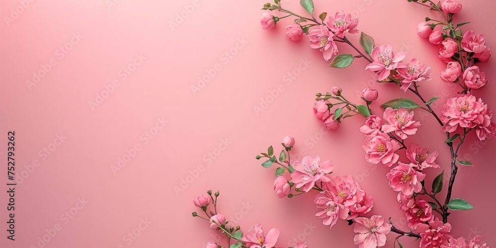 Desk Background setting with Flower and pastel Color Desk Background setting with Flower and pastel Color