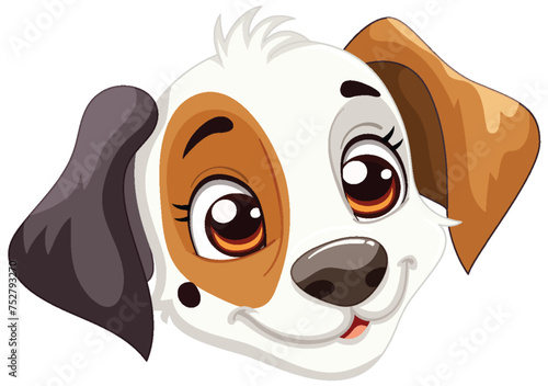 Cute vector illustration of a friendly dog