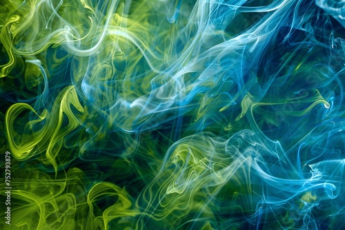 Electric Blue Smoke A Vibrant Tribute to the Monthly Solar Eclipse Generative AI photo