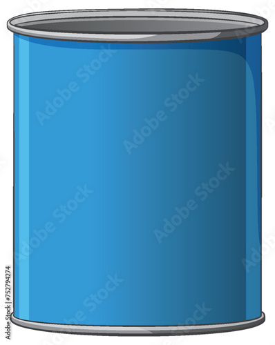 Vector graphic of a simple blue tin can