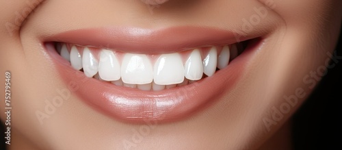 Radiant Woman Showcasing Sparkling White Teeth in Joyful Smile