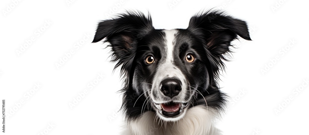 Adorable Canine Grins Happily, Radiating Joy and Warmth with a Wide Smile