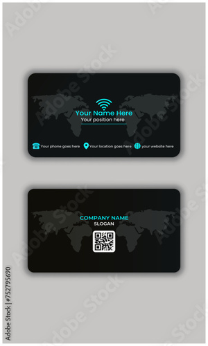 DIGITAL NFC Business card. NFC smart card . Black color Custom NFC Business card