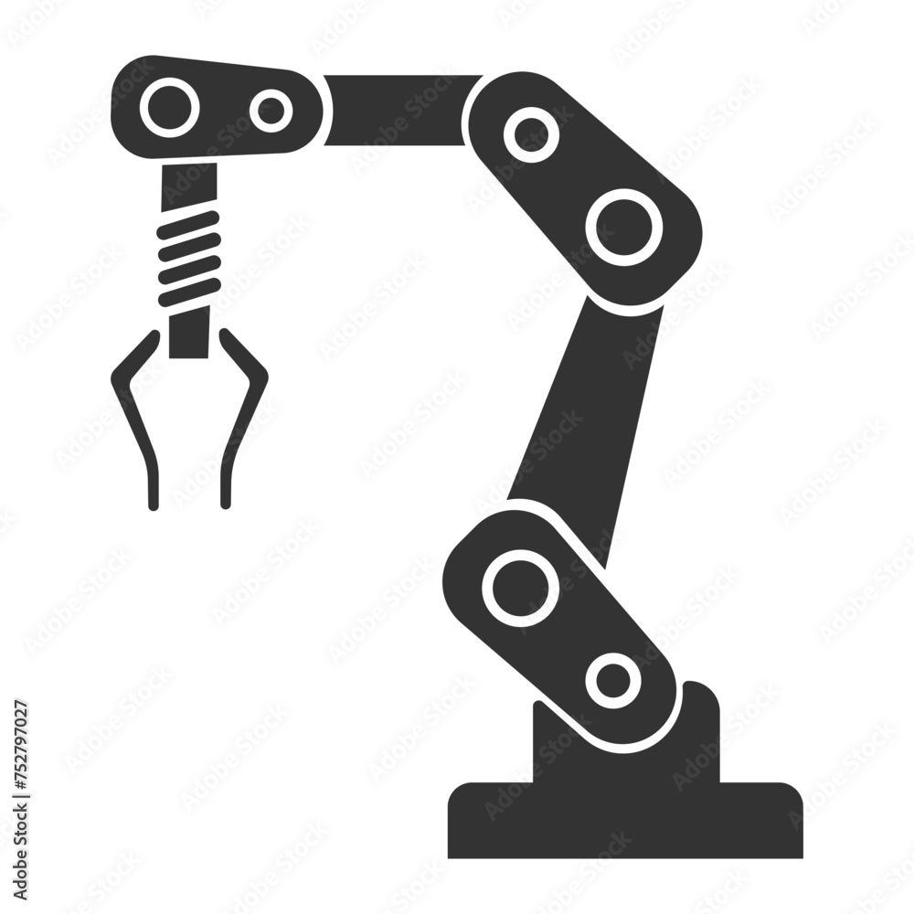 Industrial robot icon. Manufacturing nachinery symbol desig vector ilustration. Industrial robot icon. Manufacturing nachinery symbol desig vector ilustration.