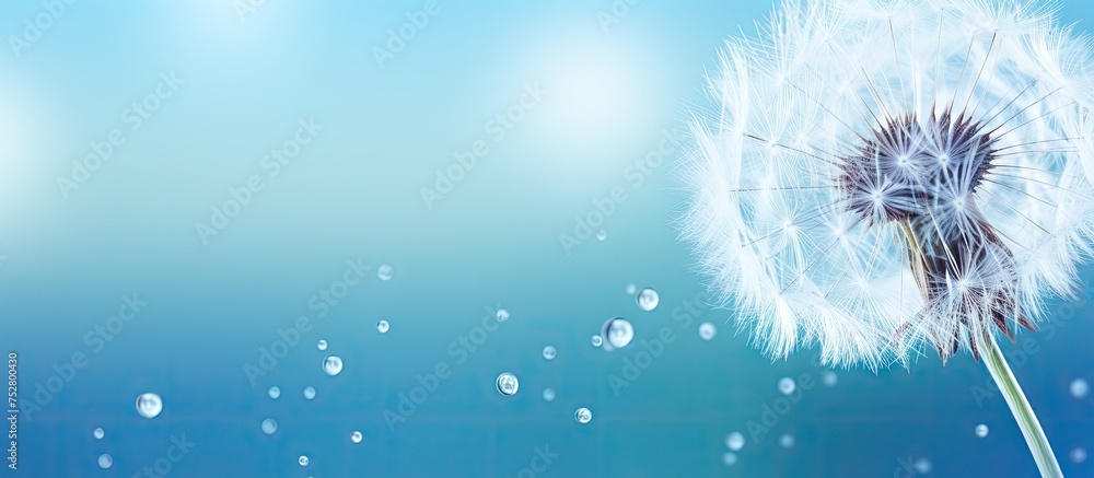 Exquisite Dandelion Flowers Swaying in the Wind on a Sunny Meadow Exquisite Dandelion Flowers Swaying in the Wind on a Sunny Meadow