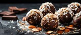 Delicious Chocolate Treats Covered in a Crunchy Nutty Coating for Indulgent Desserts and Snacks