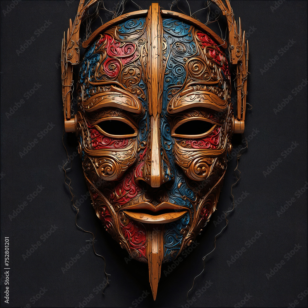Mask Album Movie Poster T-Shirt Cover Horror Style Printable 3D Render Mask Album Movie Poster T-Shirt Cover Horror Style Printable 3D Render