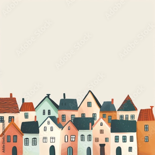 A group of houses sitting next to each other