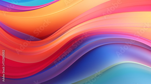 Abstract multicolored background with smooth wavy line