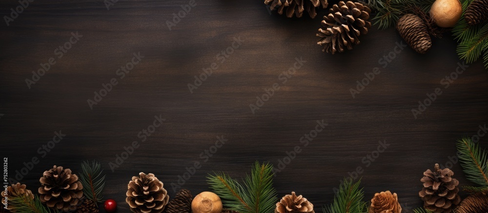 Rustic Christmas Wreath Adorned with Pine Cones and Cones for Festive Home Decor Rustic Christmas Wreath Adorned with Pine Cones and Cones for Festive Home Decor
