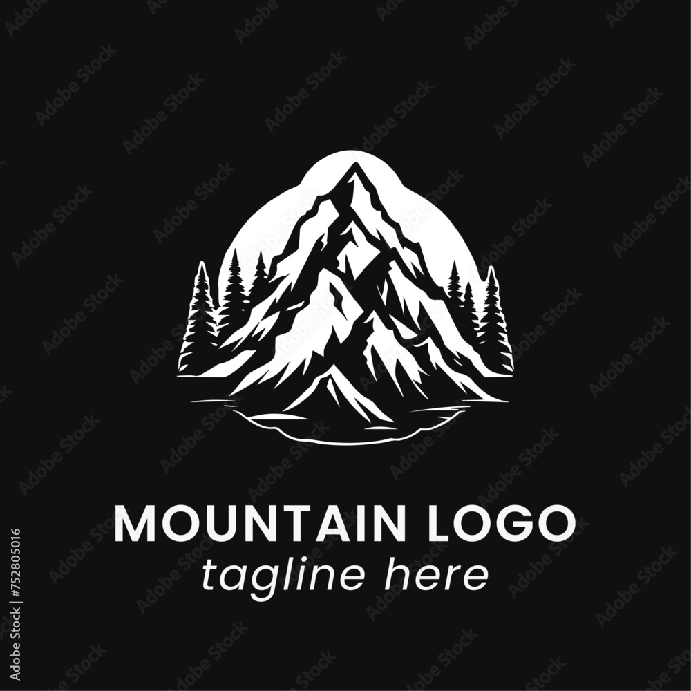mountain logo design icon template vector