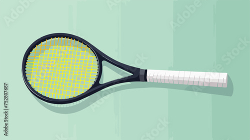 Tennis Racket and Ball flat vector