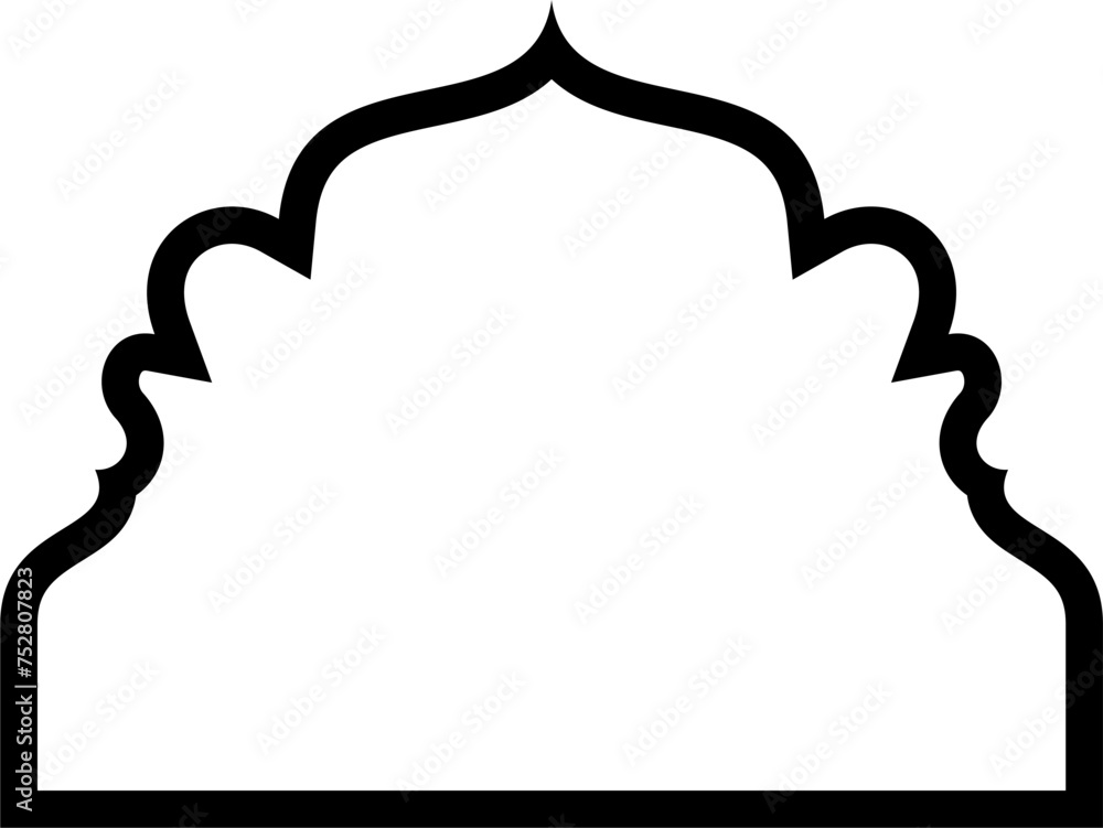 Islamic Dome Design Bold Line Outline Linear Black Stroke silhouettes Design pictogram symbol visual illustration Islamic Dome Design Bold Line Outline Linear Black Stroke silhouettes Design pictogram symbol visual illustration