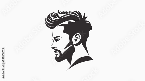 vector face and barber face logo and mans salon logo