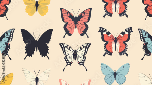 butterfly color pattern illustration vector nature Fla