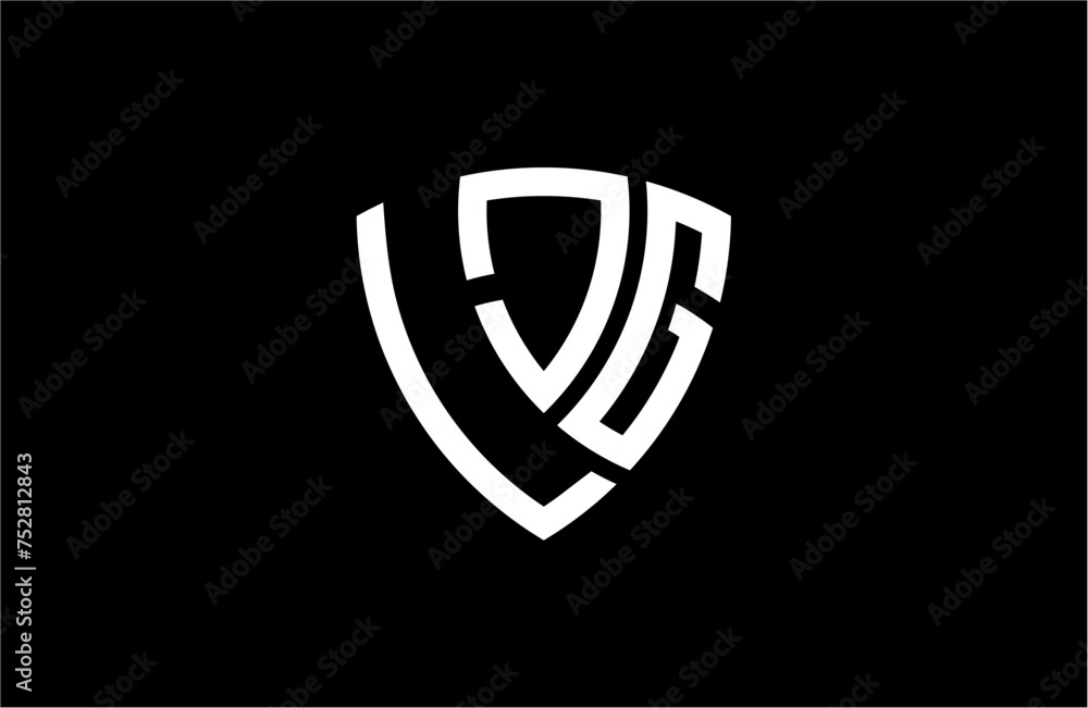 LJG creative letter shield logo design vector icon illustration LJG creative letter shield logo design vector icon illustration